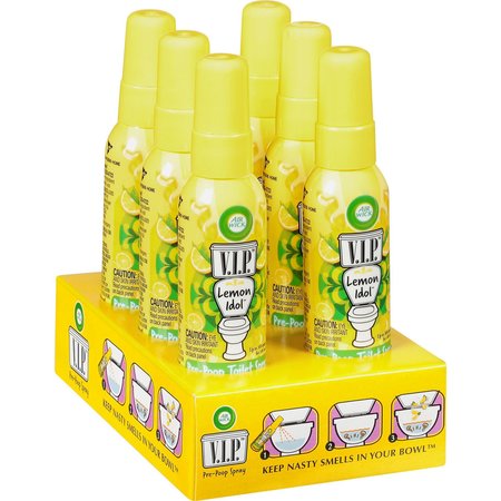 Air Wick Toilet Spray, Odor-reducing, Lemon Idol, 1.85 fl oz, , MI, PK 6 RAC96531